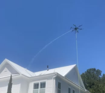 Watch drone soft washing demo